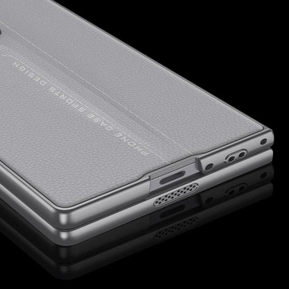 For Samsung Galaxy Z Fold6 GKK Integrated Blade Leather Full Coverage Phone Case(Titanium Grey) - Galaxy Z Fold6 5G Cases by GKK | Online Shopping UK | buy2fix