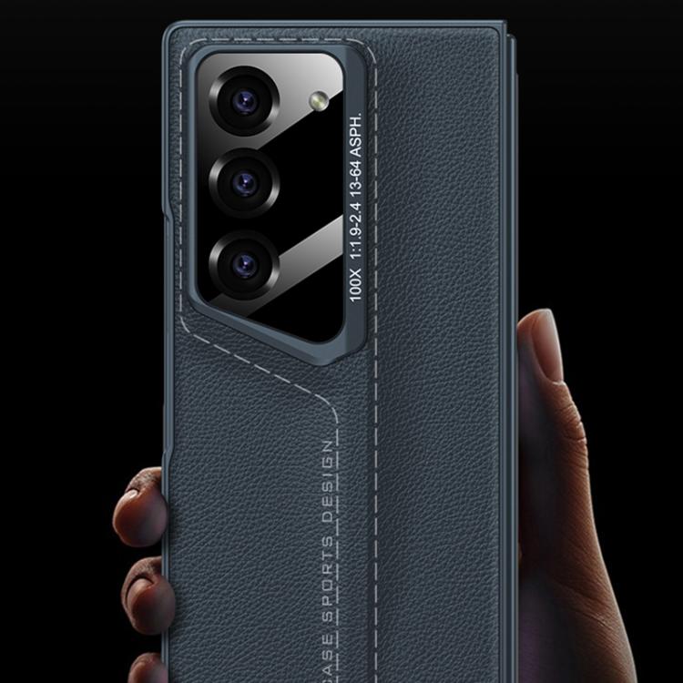 For Samsung Galaxy Z Fold6 GKK Integrated Blade Leather Full Coverage Phone Case(Titanium Grey) - Galaxy Z Fold6 5G Cases by GKK | Online Shopping UK | buy2fix