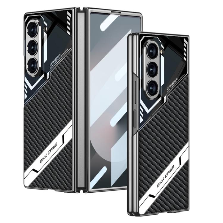 For Samsung Galaxy Z Fold6 GKK Integrated Esports Leather Shockproof Phone Case(Carbon Fiber) - Galaxy Z Fold6 5G Cases by GKK | Online Shopping UK | buy2fix