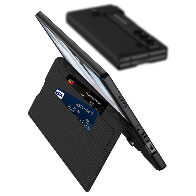 For Samsung Galaxy Z Fold6 GKK Integrated Flip Wallet Leather Phone Case with Pen Slots, Not Included Pen(Black) - Galaxy Z Fold6 5G Cases by GKK | Online Shopping UK | buy2fix