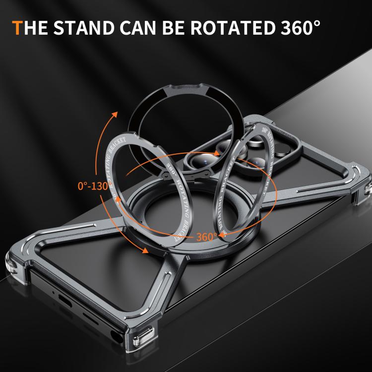 For Samsung Galaxy S25 Ultra 5G Titanium Alloy MagSafe Magnetic Airbag Shockproof Phone Case(Grey) - Galaxy S25 Ultra 5G Cases by buy2fix | Online Shopping UK | buy2fix