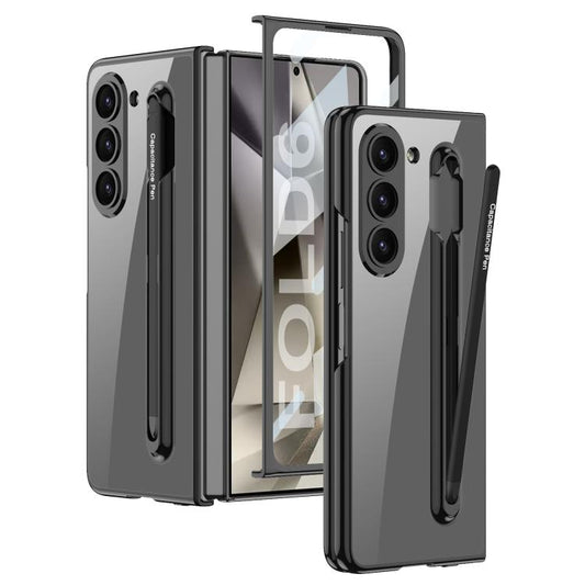For Samsung Galaxy Z Fold6 GKK Integrated PC Phone Case with Pen Slot, Include Pen(Black) - Galaxy Z Fold6 5G Cases by GKK | Online Shopping UK | buy2fix