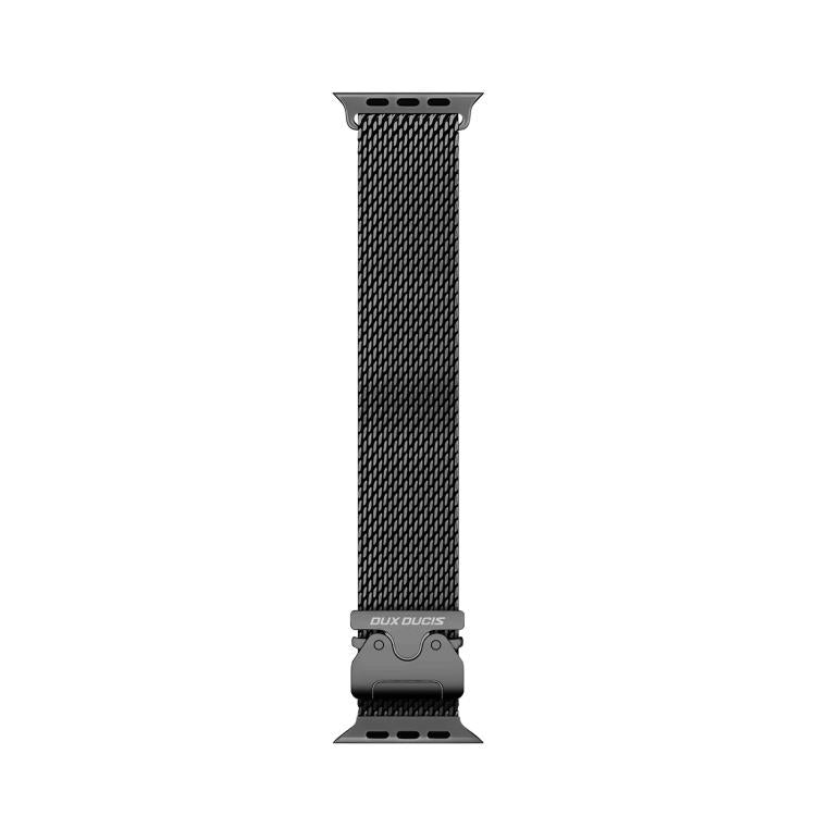 For Apple Watch 46mm / 49mm / 45mm / 44mm DUX DUCIS Milanese Air Series Stainless Steel Magnetic Watch Strap(Black) - Watch Bands by DUX DUCIS | Online Shopping UK | buy2fix