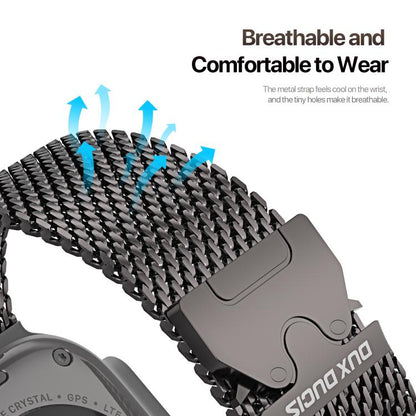 For Apple Watch 46mm / 49mm / 45mm / 44mm DUX DUCIS Milanese Air Series Stainless Steel Magnetic Watch Strap(Gun Grey) - Watch Bands by DUX DUCIS | Online Shopping UK | buy2fix