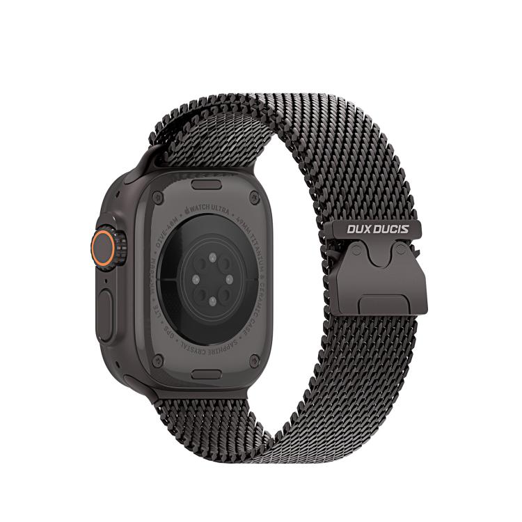 For Apple Watch 42mm / 41mm / 40mm / 38mm DUX DUCIS Milanese Air Series Stainless Steel Magnetic Watch Strap(Gun Grey) - Watch Bands by DUX DUCIS | Online Shopping UK | buy2fix