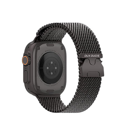 For Apple Watch 42mm / 41mm / 40mm / 38mm DUX DUCIS Milanese Air Series Stainless Steel Magnetic Watch Strap(Gun Grey) - Watch Bands by DUX DUCIS | Online Shopping UK | buy2fix