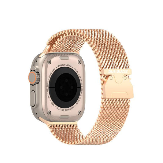 For Apple Watch 42mm / 41mm / 40mm / 38mm DUX DUCIS Milanese Air Series Stainless Steel Magnetic Watch Strap(Rose Gold) - Watch Bands by DUX DUCIS | Online Shopping UK | buy2fix
