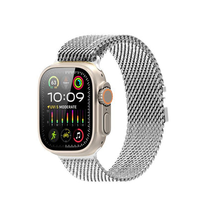 For Apple Watch 42mm / 41mm / 40mm / 38mm DUX DUCIS Milanese Air Series Stainless Steel Magnetic Watch Strap(Silver) - Watch Bands by DUX DUCIS | Online Shopping UK | buy2fix
