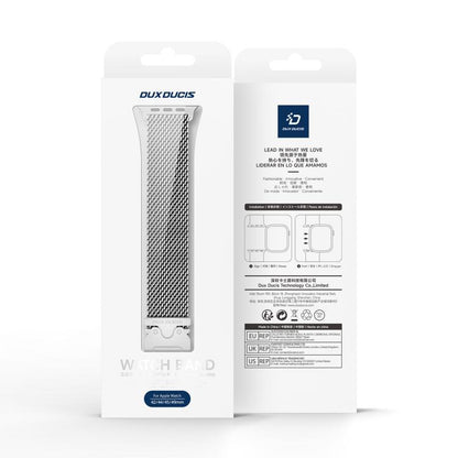 For Apple Watch 42mm / 41mm / 40mm / 38mm DUX DUCIS Milanese Air Series Stainless Steel Magnetic Watch Strap(Silver) - Watch Bands by DUX DUCIS | Online Shopping UK | buy2fix