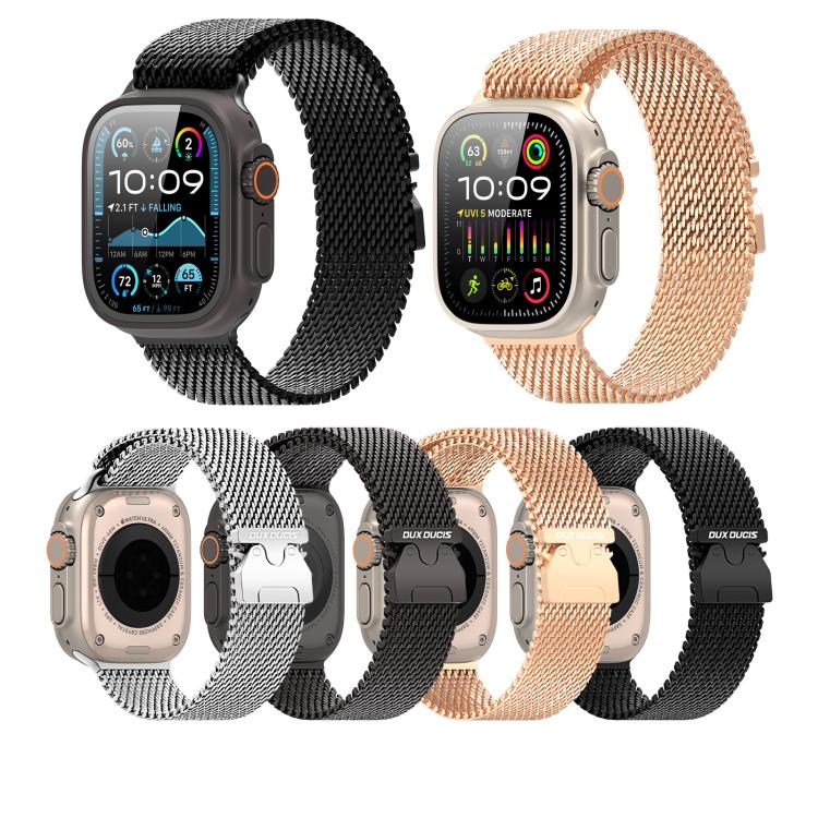 For Apple Watch 42mm / 41mm / 40mm / 38mm DUX DUCIS Milanese Air Series Stainless Steel Magnetic Watch Strap(Silver) - Watch Bands by DUX DUCIS | Online Shopping UK | buy2fix