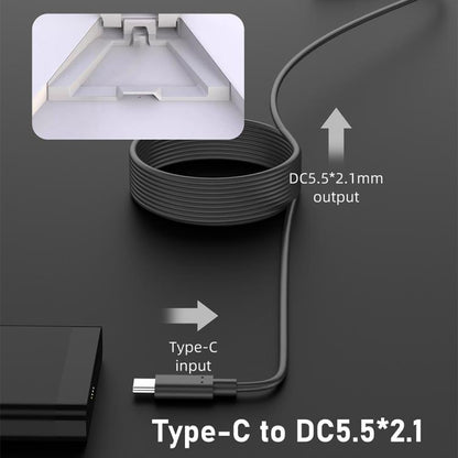 Type-C to DC 5.5x2.1mm 100W Computer Charging Adapter, Length:10m - Universal Power Adapter by buy2fix | Online Shopping UK | buy2fix