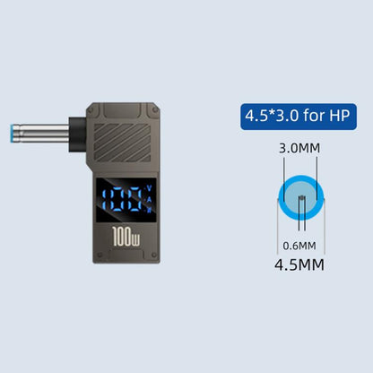 For HP 100W Computer Charging Digital Display Adapter(Type-C to DC4.5x3.0mm) - For HP by buy2fix | Online Shopping UK | buy2fix