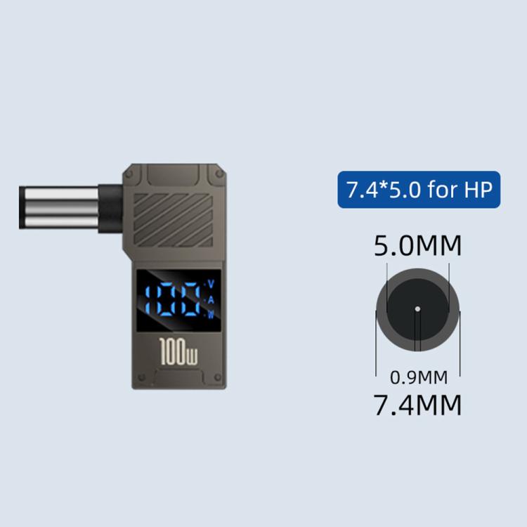 For HP 100W Computer Charging Digital Display Adapter(Type-C to DC7.4x5.0mm) - For HP by buy2fix | Online Shopping UK | buy2fix