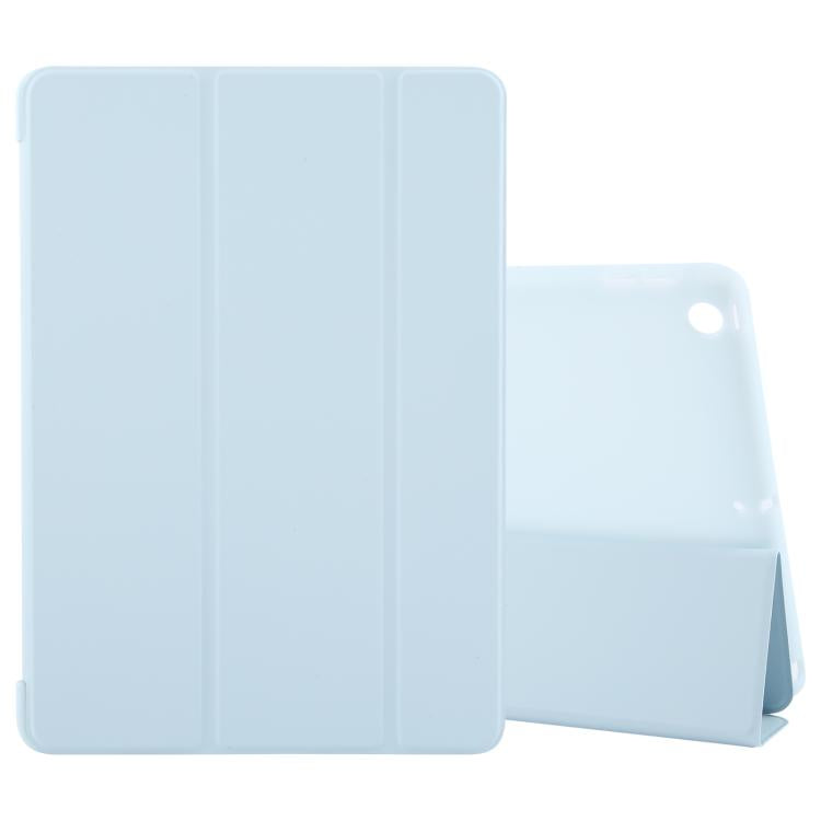For iPad 10.2 2021 / 2020 / 2019 GEBEI 3-folding Holder Shockproof Flip Leather Tablet Case(Sky Blue) - iPad 10.2 Cases by GEBEI | Online Shopping UK | buy2fix