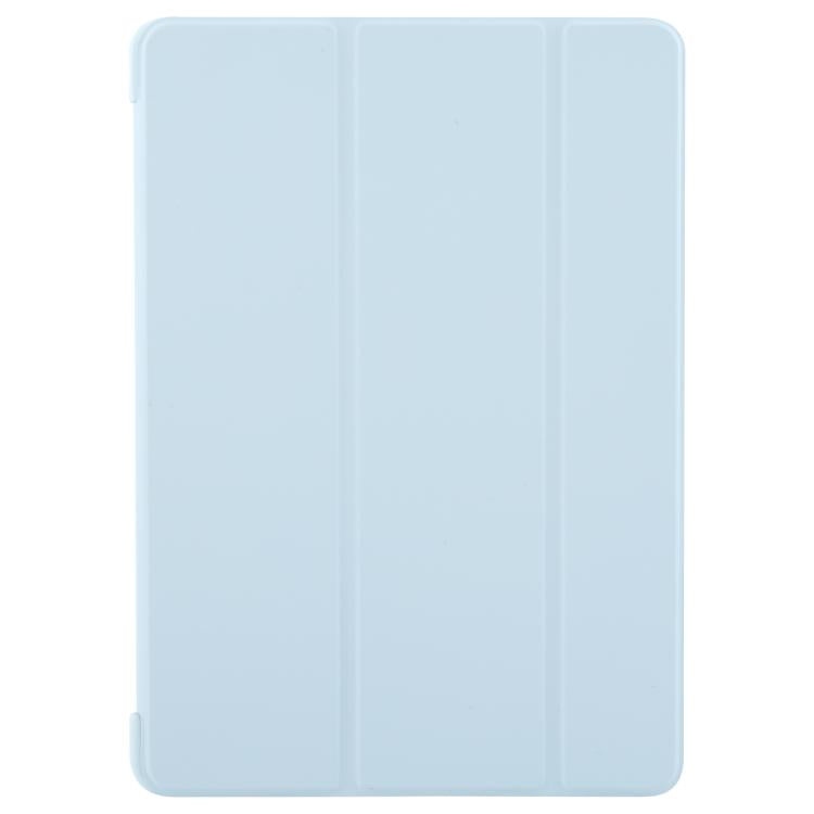For iPad 10.2 2021 / 2020 / 2019 GEBEI 3-folding Holder Shockproof Flip Leather Tablet Case(Sky Blue) - iPad 10.2 Cases by GEBEI | Online Shopping UK | buy2fix
