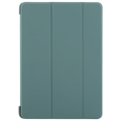 For iPad 10.2 2021 / 2020 / 2019 GEBEI 3-folding Holder Shockproof Flip Leather Tablet Case(Dark Green) - iPad 10.2 Cases by GEBEI | Online Shopping UK | buy2fix