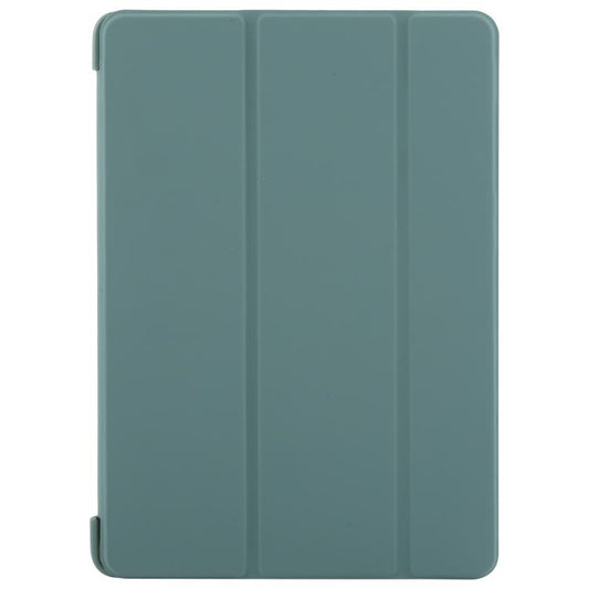 For iPad 10.2 2021 / 2020 / 2019 GEBEI 3-folding Holder Shockproof Flip Leather Tablet Case(Dark Green) - iPad 10.2 Cases by GEBEI | Online Shopping UK | buy2fix