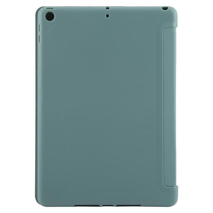 For iPad 10.2 2021 / 2020 / 2019 GEBEI 3-folding Holder Shockproof Flip Leather Tablet Case(Dark Green) - iPad 10.2 Cases by GEBEI | Online Shopping UK | buy2fix