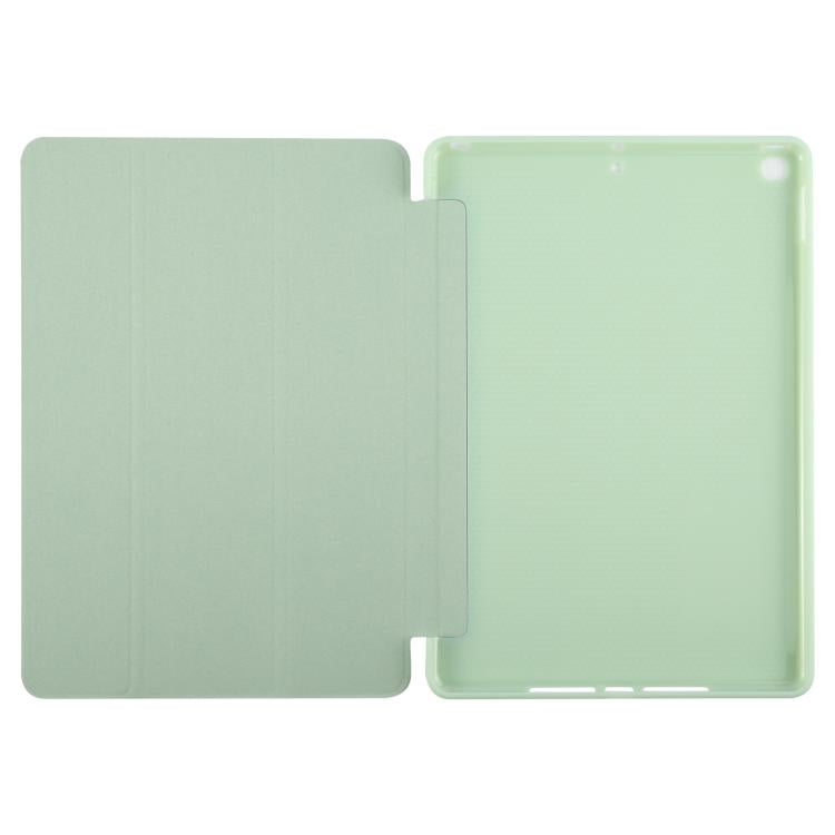 For iPad 10.2 2021 / 2020 / 2019 GEBEI 3-folding Holder Shockproof Flip Leather Tablet Case(Green) - iPad 10.2 Cases by GEBEI | Online Shopping UK | buy2fix