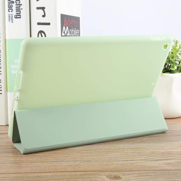 For iPad 10.2 2021 / 2020 / 2019 GEBEI 3-folding Holder Shockproof Flip Leather Tablet Case(Green) - iPad 10.2 Cases by GEBEI | Online Shopping UK | buy2fix