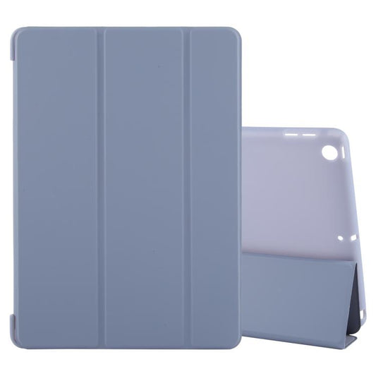 For iPad 10.2 2021 / 2020 / 2019 GEBEI 3-folding Holder Shockproof Flip Leather Tablet Case(Lavender Purple) - iPad 10.2 Cases by GEBEI | Online Shopping UK | buy2fix