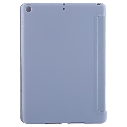 For iPad 10.2 2021 / 2020 / 2019 GEBEI 3-folding Holder Shockproof Flip Leather Tablet Case(Lavender Purple) - iPad 10.2 Cases by GEBEI | Online Shopping UK | buy2fix