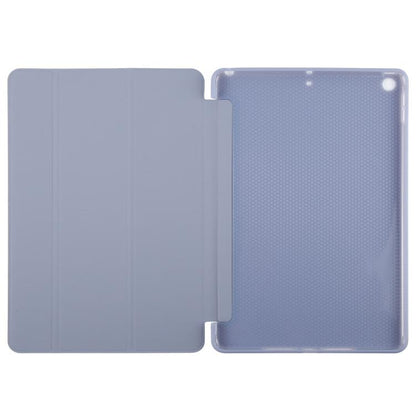 For iPad 10.2 2021 / 2020 / 2019 GEBEI 3-folding Holder Shockproof Flip Leather Tablet Case(Lavender Purple) - iPad 10.2 Cases by GEBEI | Online Shopping UK | buy2fix