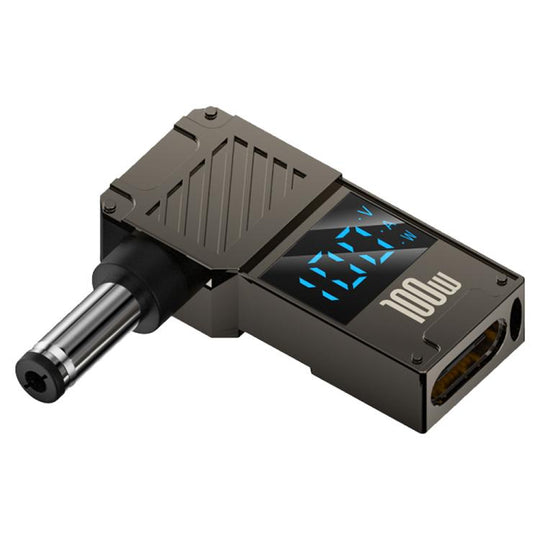 100W Computer Charging Digital Display Adapter, Specification:Type-C to DC5.5x2.1mm
