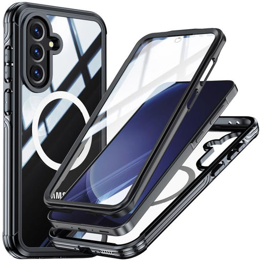 For Samsung Galaxy A36 / A56 RedPepper Tempered Glass MagSafe Phone Case(Black) - Galaxy Phone Cases by RedPepper | Online Shopping UK | buy2fix