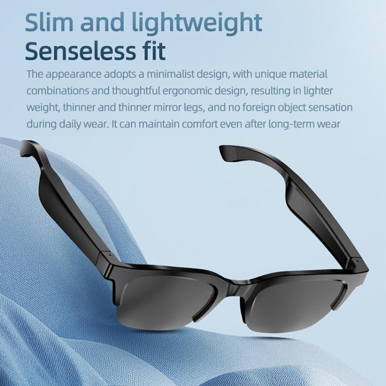 E60 ENC Noise Reduction Smart Audio Bluetooth Glasses(Transparent) - Smart Glasses by buy2fix | Online Shopping UK | buy2fix