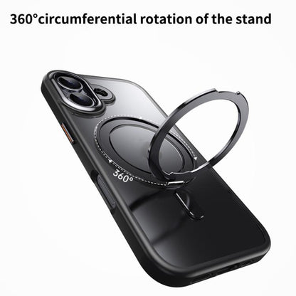 For iPhone 17 Frosted 360 Degree MagSafe Magnetic Holder Phone Case(Silver) - iPhone 17 Cases by buy2fix | Online Shopping UK | buy2fix