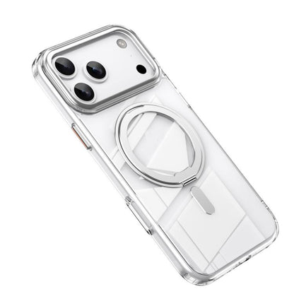 For iPhone 17 Pro Frosted 360 Degree MagSafe Magnetic Holder Phone Case(Silver) - iPhone 17 Pro Cases by buy2fix | Online Shopping UK | buy2fix