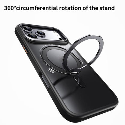 For iPhone 17 Pro Frosted 360 Degree MagSafe Magnetic Holder Phone Case(Grey) - iPhone 17 Pro Cases by buy2fix | Online Shopping UK | buy2fix