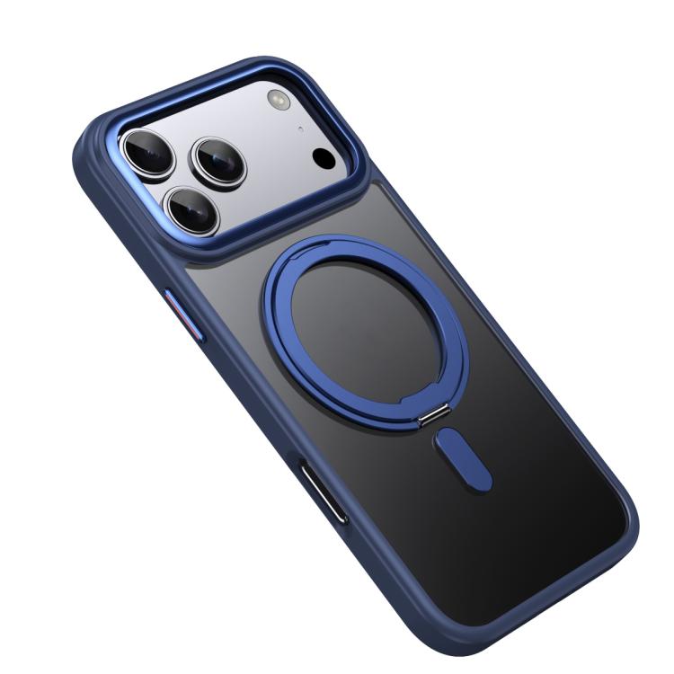 For iPhone 17 Pro Frosted 360 Degree MagSafe Magnetic Holder Phone Case(Blue) - iPhone 17 Pro Cases by buy2fix | Online Shopping UK | buy2fix