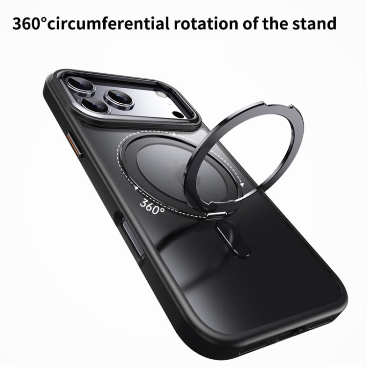 For iPhone 17 Pro Frosted 360 Degree MagSafe Magnetic Holder Phone Case(Blue) - iPhone 17 Pro Cases by buy2fix | Online Shopping UK | buy2fix