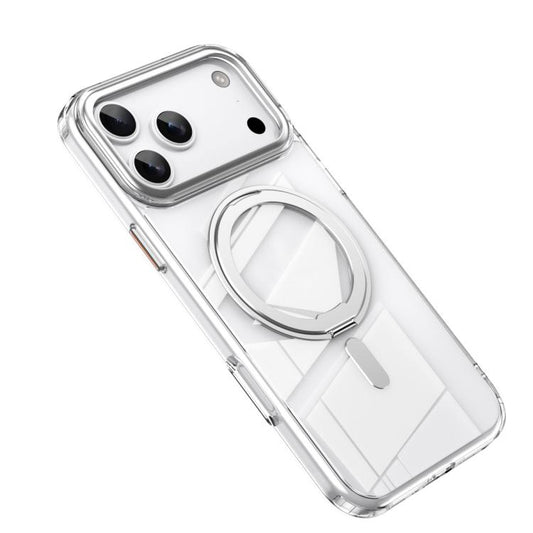 For iPhone 17 Pro Max Frosted 360 Degree MagSafe Magnetic Holder Phone Case(Silver) - iPhone 17 Pro Max Cases by buy2fix | Online Shopping UK | buy2fix
