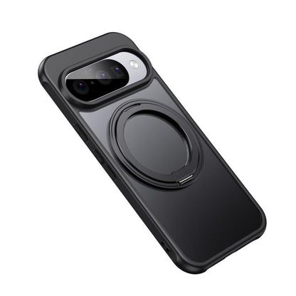 For Google Pixel 10 / 10 Pro Frosted 360 Degree MagSafe Magnetic Holder Phone Case(Black) - Google Cases by buy2fix | Online Shopping UK | buy2fix