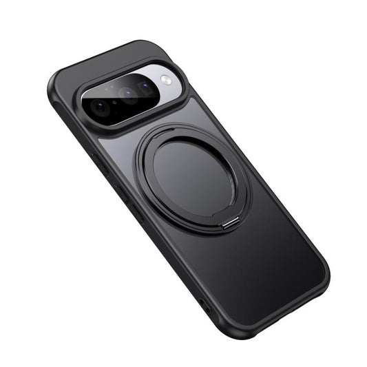 For Google Pixel 10 / 10 Pro Frosted 360 Degree MagSafe Magnetic Holder Phone Case(Black) - Google Cases by buy2fix | Online Shopping UK | buy2fix