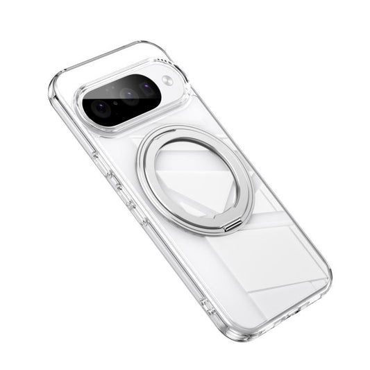 For Google Pixel 10 / 10 Pro Frosted 360 Degree MagSafe Magnetic Holder Phone Case(Silver) - Google Cases by buy2fix | Online Shopping UK | buy2fix