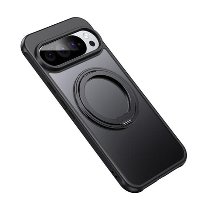 For Google Pixel 10 Pro XL Frosted 360 Degree MagSafe Magnetic Holder Phone Case(Black) - Google Cases by buy2fix | Online Shopping UK | buy2fix