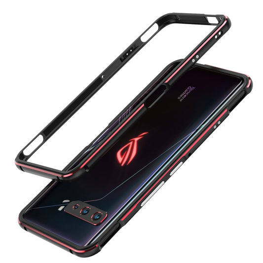 For ASUS ROG Phone 3 ZS661KS Aluminum Alloy Shockproof Protective Bumper Frame(Black Red) - ASUS Cases by buy2fix | Online Shopping UK | buy2fix