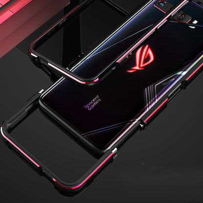 For ASUS ROG Phone 3 ZS661KS Aluminum Alloy Shockproof Protective Bumper Frame(Black Blue) - ASUS Cases by buy2fix | Online Shopping UK | buy2fix