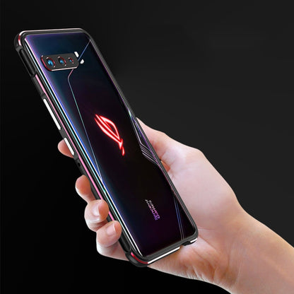 For ASUS ROG Phone 3 ZS661KS Aluminum Alloy Shockproof Protective Bumper Frame(Black Blue) - ASUS Cases by buy2fix | Online Shopping UK | buy2fix