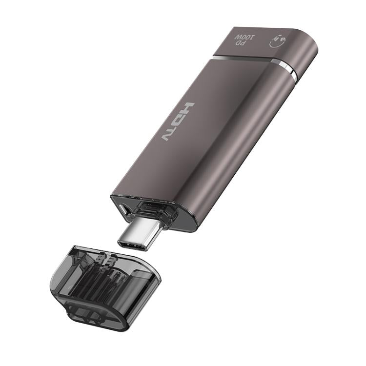 USB-C / Type-C to HDTV, 3.5mm, PD 100W 3 in 1 Multi-function Converter Docking Station(Grey) - USB HUB by buy2fix | Online Shopping UK | buy2fix