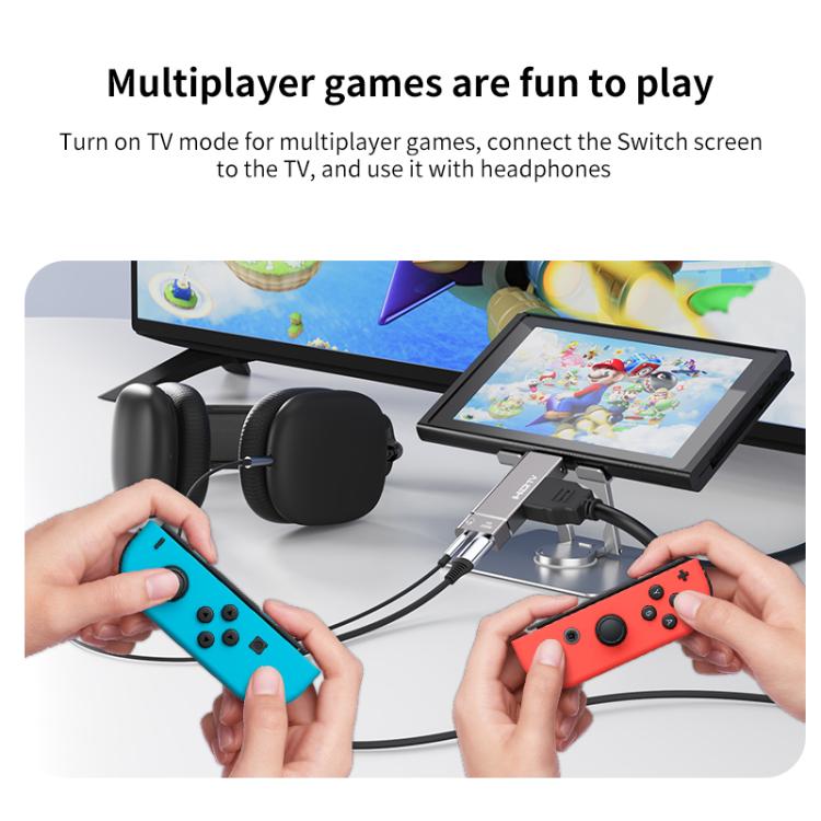 USB-C / Type-C to HDTV, 3.5mm, PD 100W 3 in 1 Multi-function Converter Docking Station(Grey) - USB HUB by buy2fix | Online Shopping UK | buy2fix