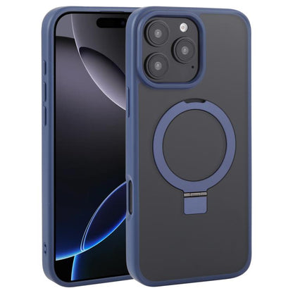 For iPhone 16 Pro Max DFANS DESIGN Frosted Magsafe Magnetic Holder Phone Case(Blue) - iPhone 16 Pro Max Cases by DFANS DESIGN | Online Shopping UK | buy2fix