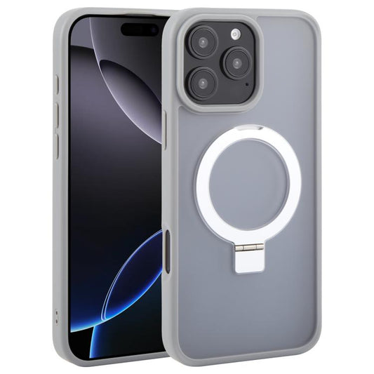 For iPhone 16 Pro Max DFANS DESIGN Frosted Magsafe Magnetic Holder Phone Case(Grey) - iPhone 16 Pro Max Cases by DFANS DESIGN | Online Shopping UK | buy2fix