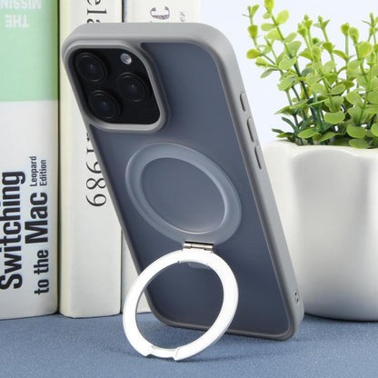 For iPhone 16 Pro Max DFANS DESIGN Frosted Magsafe Magnetic Holder Phone Case(Grey) - iPhone 16 Pro Max Cases by DFANS DESIGN | Online Shopping UK | buy2fix