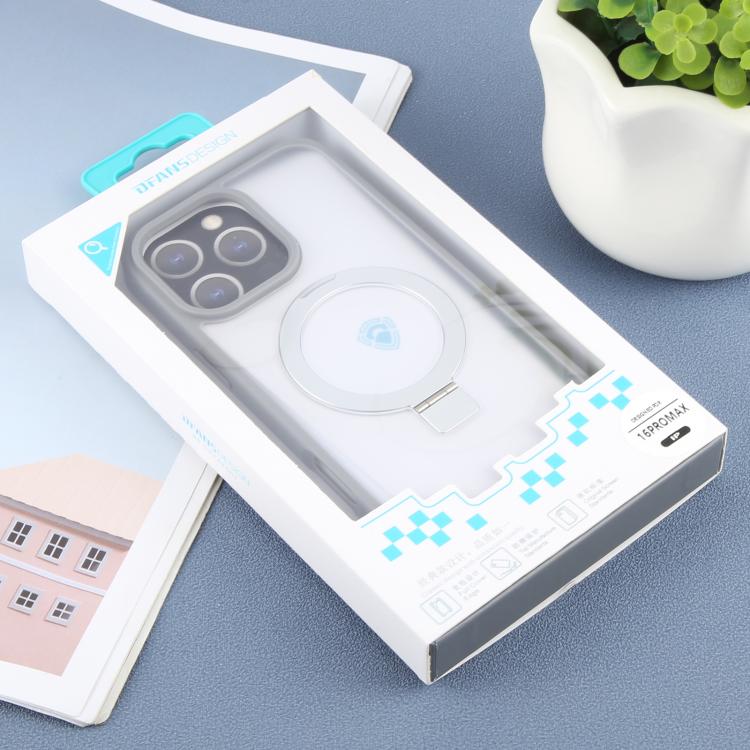 For iPhone 16 Pro Max DFANS DESIGN Frosted Magsafe Magnetic Holder Phone Case(Grey) - iPhone 16 Pro Max Cases by DFANS DESIGN | Online Shopping UK | buy2fix