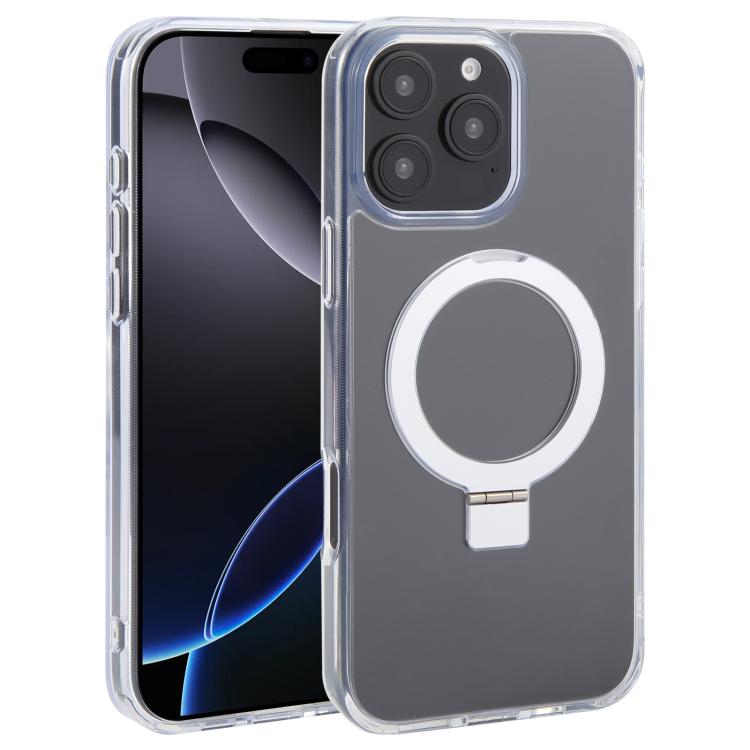 For iPhone 16 Pro Max DFANS DESIGN Frosted Magsafe Magnetic Holder Phone Case(Transparent) - iPhone 16 Pro Max Cases by DFANS DESIGN | Online Shopping UK | buy2fix